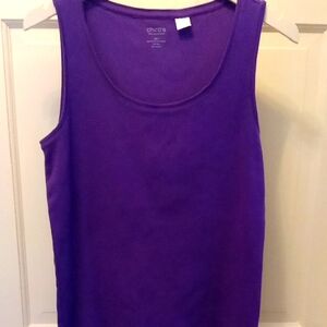 CHICO'S.  TRUE COLOR TEES.  93% COTTON AND 7% SPANDEX.  SIZE 2